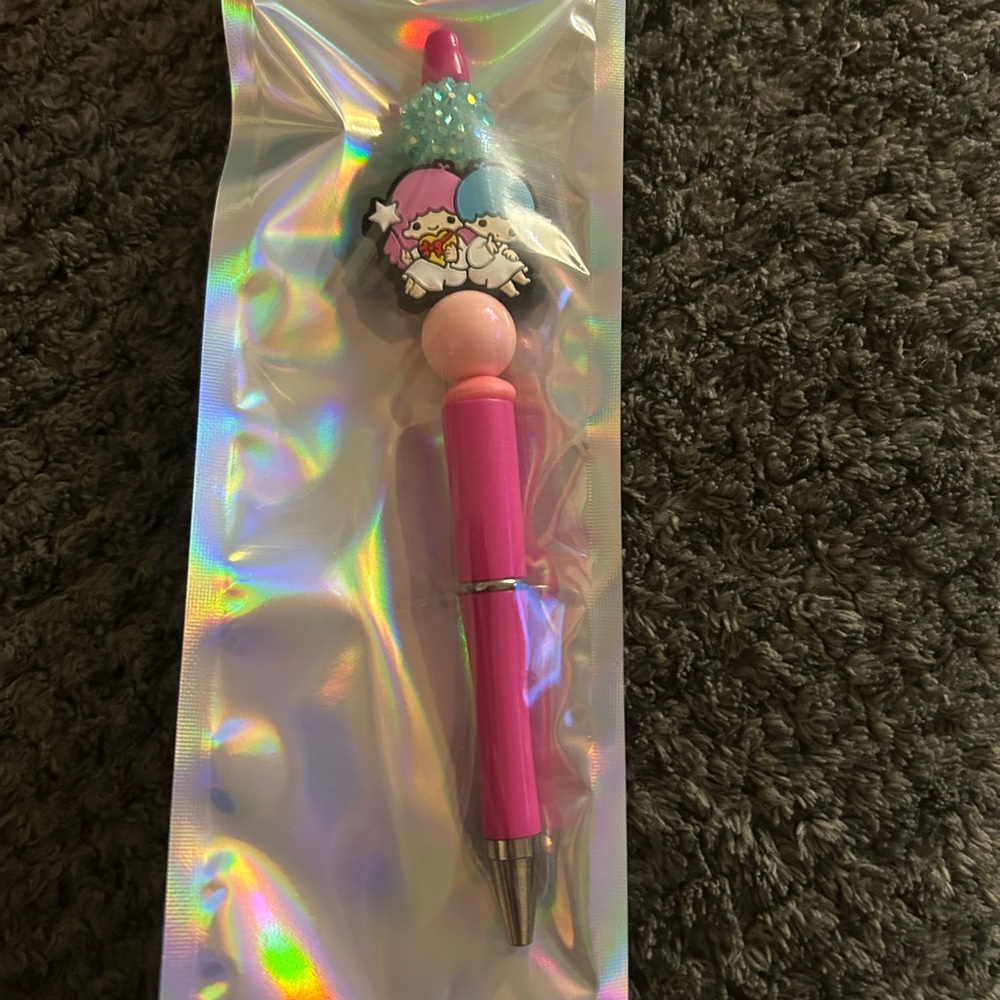 Hand Crafted hello kitty Pink little twin stars Pen